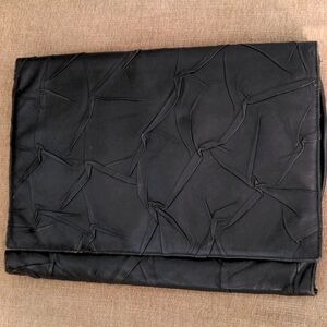 Vintage Maud Frizon, Paris clutch handbag. Italy.  Black leather. Designer